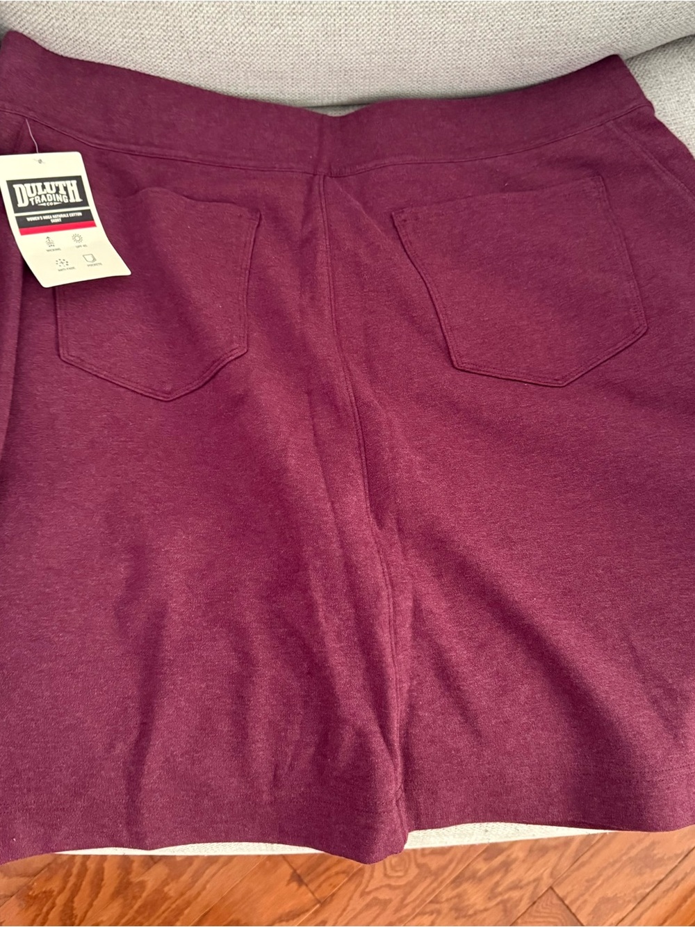 Duluth Trading Co Women's Burgundy Sweat Skort